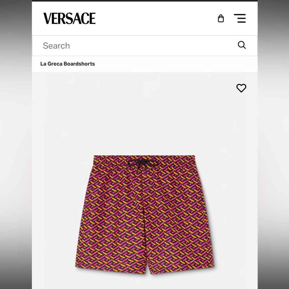 Versace La Greca Swimshort Size 7